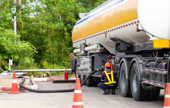 bulk fuel handler in training